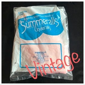🛍Vintage Pink Summeralls Underalls Pantyhose